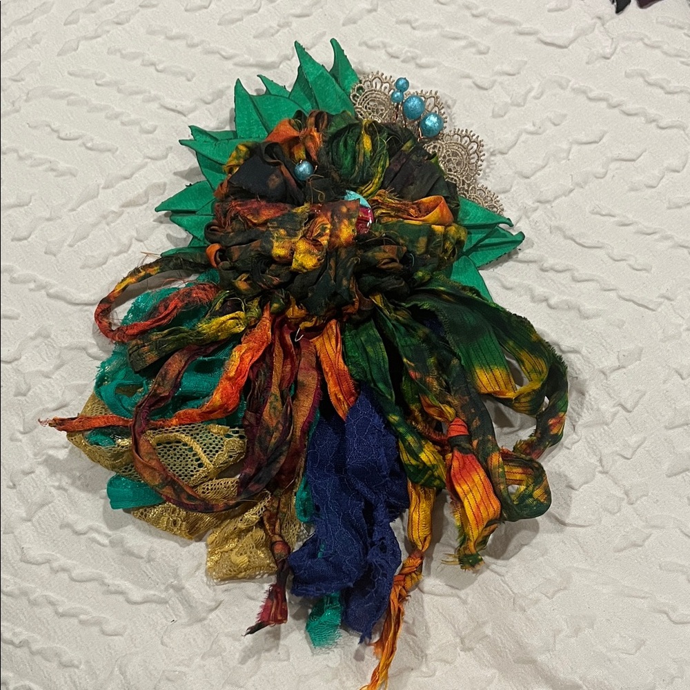 Multicolor Fabric Brooch